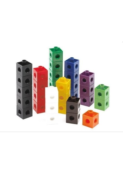 Geçmeli Birim Küpler Matematiğe Ilk Adım Eğitici Birim Küp Snap Cubes Akıl Küpleri 100 Parça