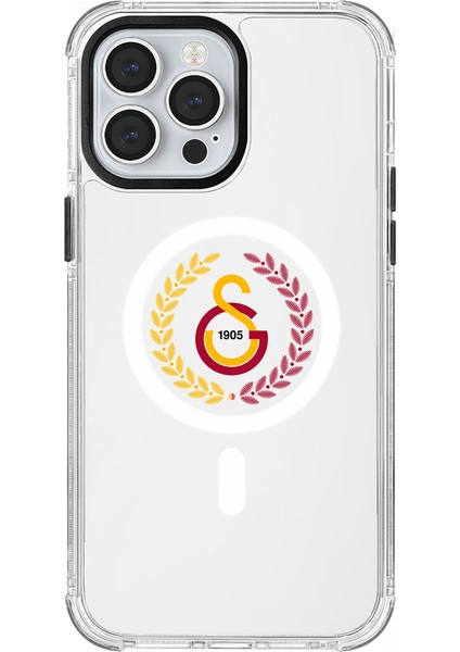 iPhone 13 Pro Max Uyumlu Galatasaray Yaprak Arma Magsafe Lisanslı Telefon Kılıfı