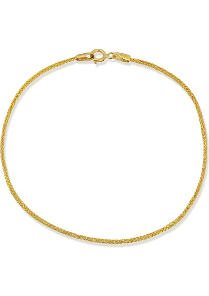 14 Ayar Altın Unisex Ince Palmiye Zincir Bileklik indirimleri