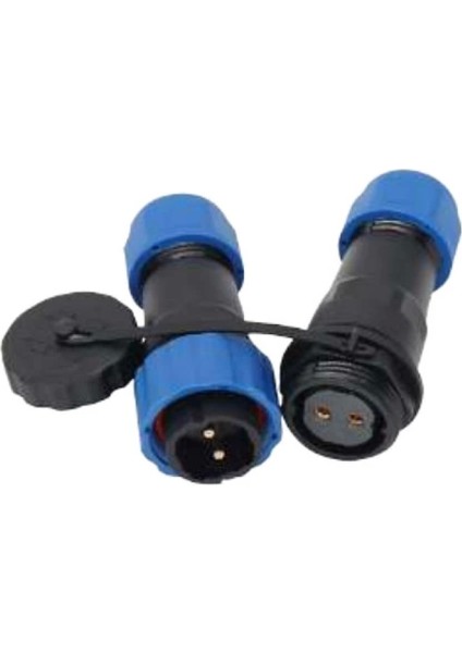 SD16 Su Geçirmez 2 Pin Erkek-Dişi 16 mm Konnektör Takımı (4887)