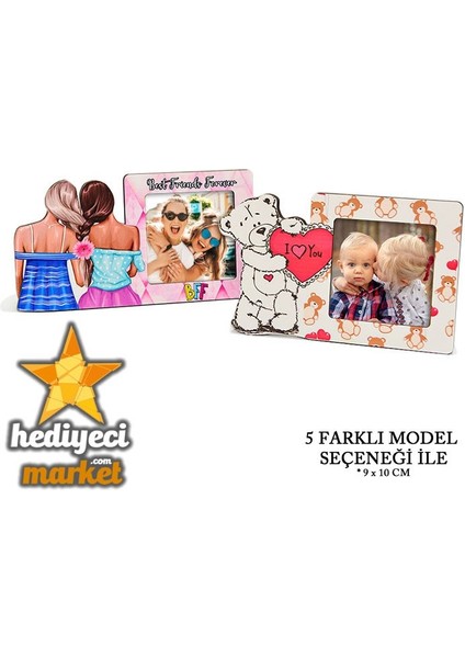 Ahşap Pola Fotoğraf Çerçevesi - Ayıcık fırsatları