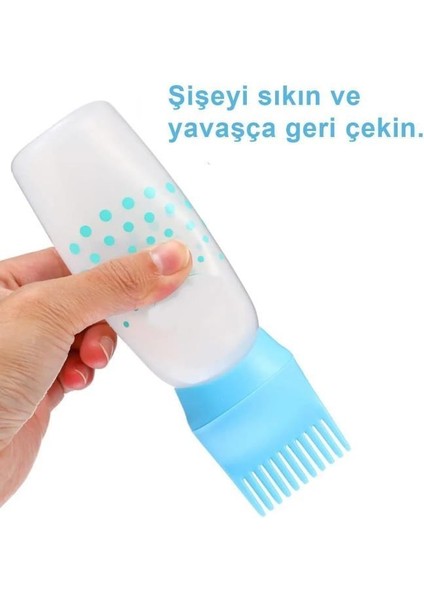 2 Adet Saç Boyama Şişesi Taraklı Saç Boyama Fırçası Şampuan Bone Bakım Seti Keratin Saç Düzleştirici