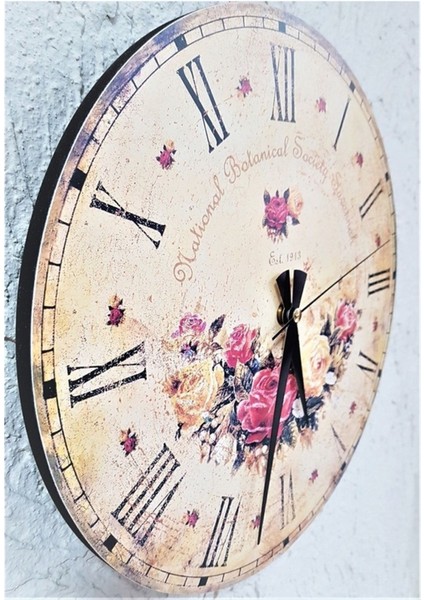 Ahşap 30 Cm. Eskitma Duvar Saati