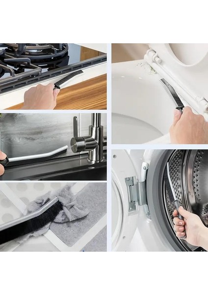 3 Adet 23 cm Derz Arası Banyo Mutfak Dar Alan İnce Temizlik Fırçası