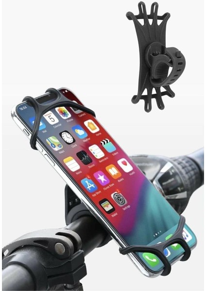 Motosiklet Telefon Tutucu Silikon Ahtapot Tüm Modellerle Uyumlu Motor Bisiklet Gidon Telefon Tutucu