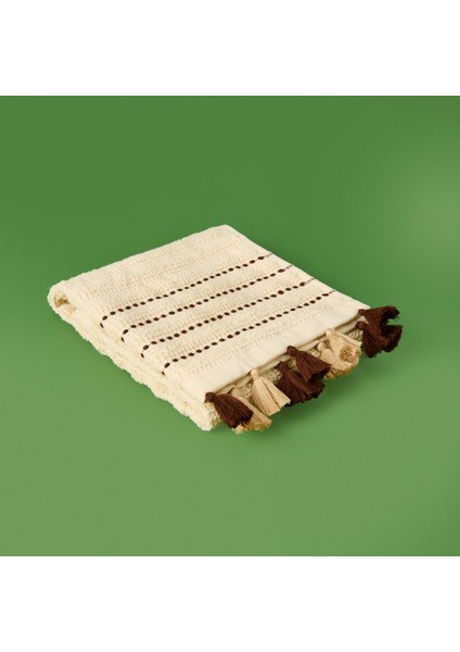 Soft Püsküllü El Havlusu - Bej - 30X50 cm fiyatları