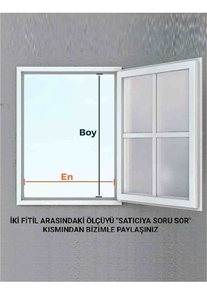 Menteşeli Pencere Sinekliği Beyaz (En: 0-70 Cm. Boy: 0-130 Cm) Istenilen Ölçüde fiyatları