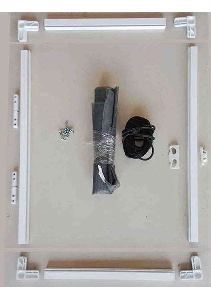 Menteşeli Pencere Sinekliği Beyaz (En: 0-70 Cm. Boy: 0-130 Cm) Istenilen Ölçüde modelleri