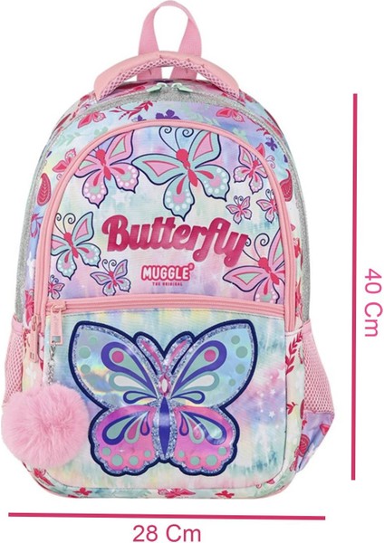 3 Bölmeli Butterfly Okul Çantası + Termoslu Beslenme Çantası fiyatları