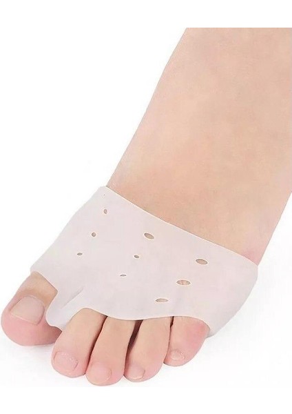 Beyaz Ayak 5 Parmak Parmağı Ayıran Silikon Makaralı Bunyon Makaralı Parmak Ayırıcı Nasır Koruyucu