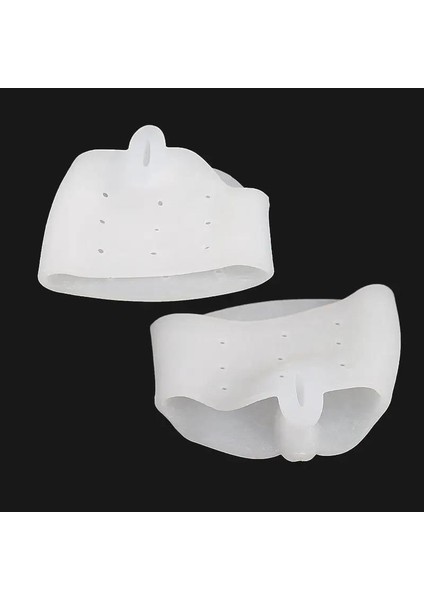 Beyaz Ayak 5 Parmak Parmağı Ayıran Silikon Makaralı Bunyon Makaralı Parmak Ayırıcı Nasır Koruyucu