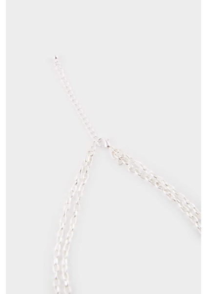 Kadın Kalpli 2'li Silver Kolye modelleri