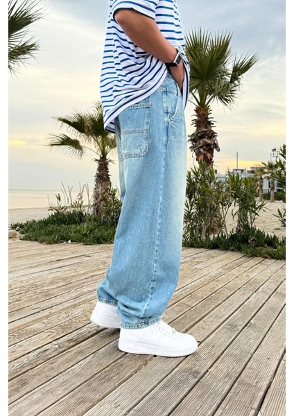 Arka Kemer Detaylı Baggy Jean fiyatları