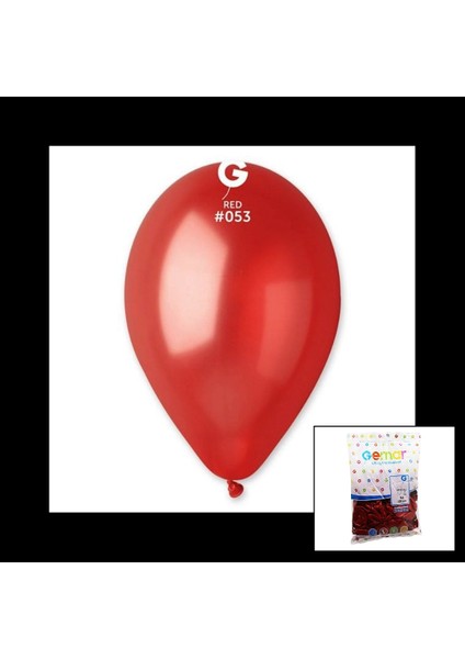 GM-110-53 Metalik - Kırmızı Balon 11&amp;apos;&amp;apos; - 28 cm - 100 Parça