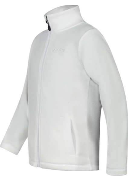 Crystal Çocuk Tam Fermuarlı Ince Polar Sweatshirt Beyaz fiyatları