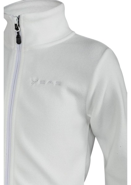 Crystal Çocuk Tam Fermuarlı Ince Polar Sweatshirt Beyaz modelleri
