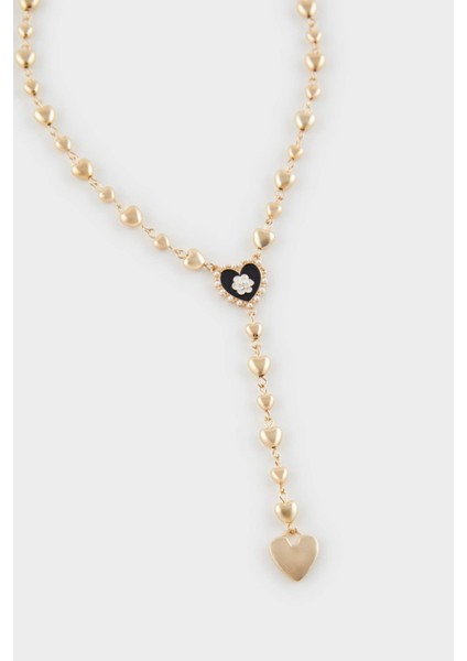 Kadın Kalpli Gold Kolye E6469AXNS fiyatları