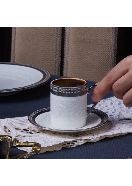 Royal Bone Kate 6 Kişilik Kahve Fincan Takımı 90 ml