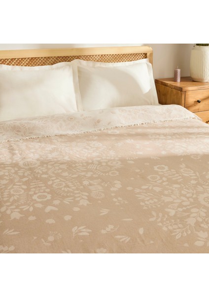 Grasy Çift Kişilik Jakar Müslin Pike Bej fırsatları