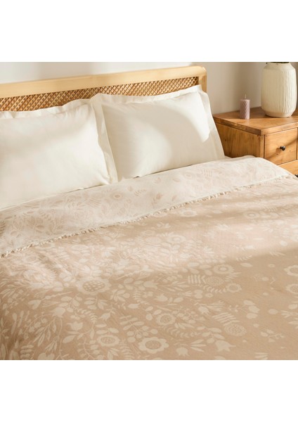 Grasy Çift Kişilik Jakar Müslin Pike Bej indirimleri