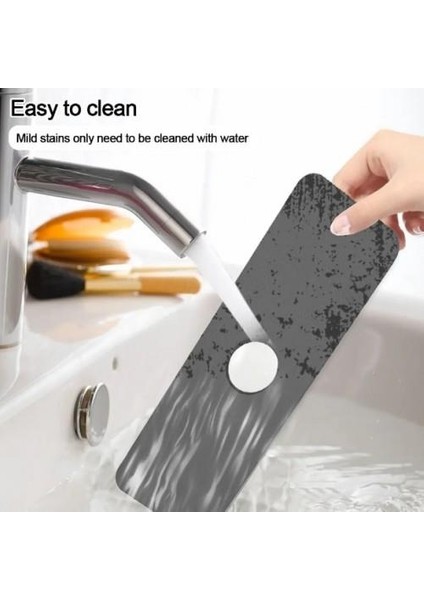 2 Adet Su Emici Sihirli Mutfak Banyo Musluk Matı Lavabo Kenar Matı