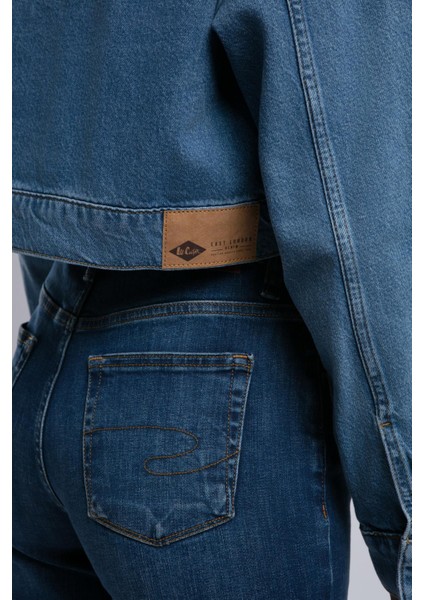 Crop Kadın Jean Ceket Denim indirimleri