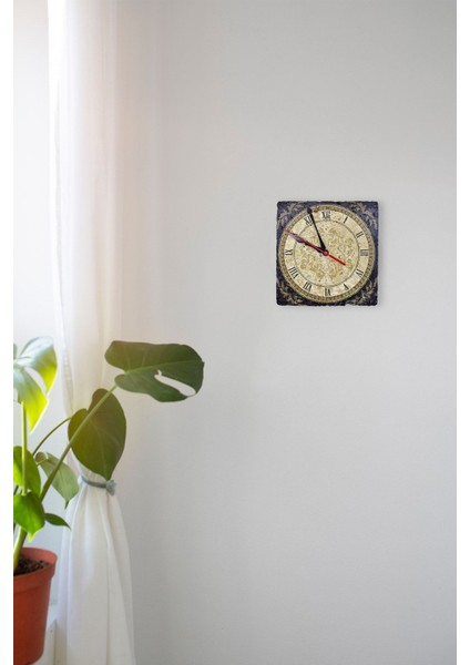 Doğal Taş Duvar Saati 20X20CM - %100 Doğal Taş El Işçiliği Ile Üretilmiştir - Duvar Dekoru - Tablo fiyatları