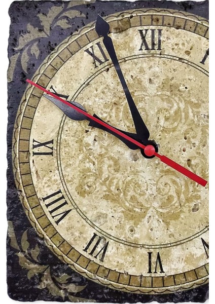 Doğal Taş Duvar Saati 20X20CM - %100 Doğal Taş El Işçiliği Ile Üretilmiştir - Duvar Dekoru - Tablo fırsatları