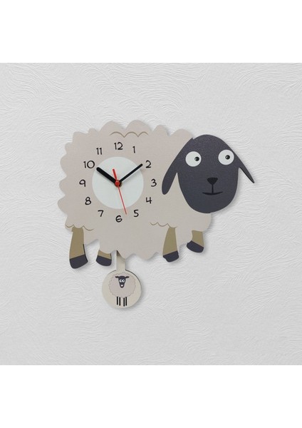 Sallanan Ahşap Sarkaçlı Sevimli Kuzu Çocuk Duvar Saati fiyatları