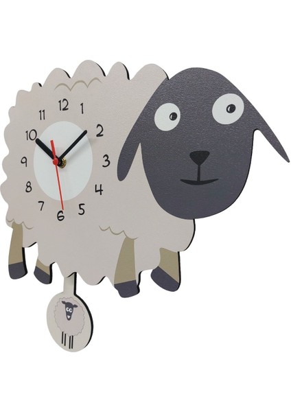 Sallanan Ahşap Sarkaçlı Sevimli Kuzu Çocuk Duvar Saati fırsatları