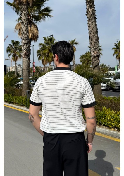 Polo Yaka Çizgili Tişört fiyatları