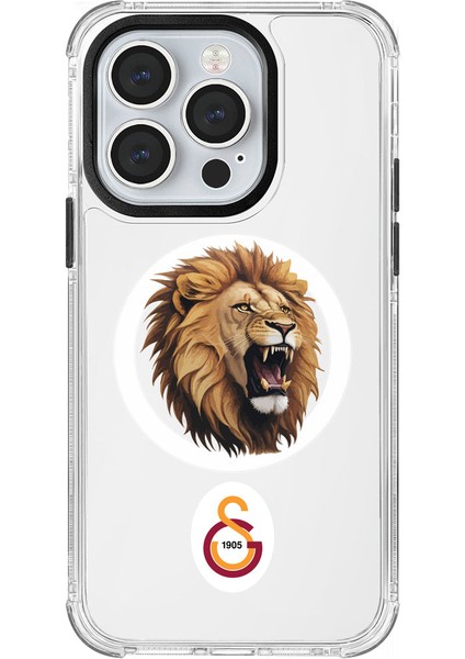 iPhone 14 Pro Uyumlu Galatasaray Aslan Kükre Arma Magsafe Lisanslı Telefon Kılıfı