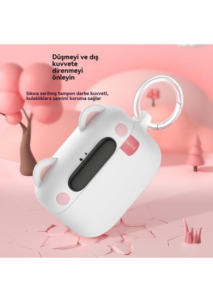 Sevimli Hayvan Şekillendirme Silikon Airpods 3 Nesil Bluetooth Kulaklık Kılıfı (Yurt Dışından)