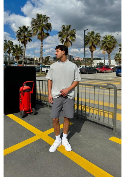 Basic Gri Oversize Tişört