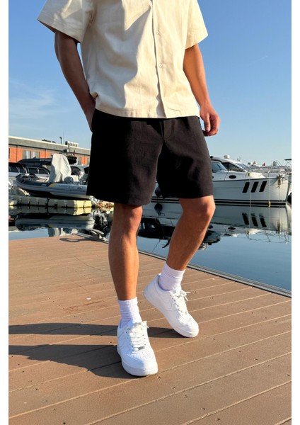 Bermuda Bel Lastikli Basic Şort