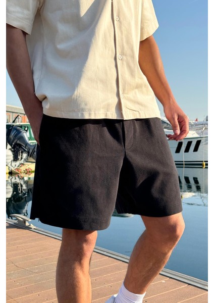 Bermuda Bel Lastikli Basic Şort