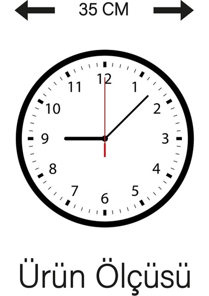 Bilge Retro Tasarımlı Duvar Saati 35 x 35 cm fırsatları