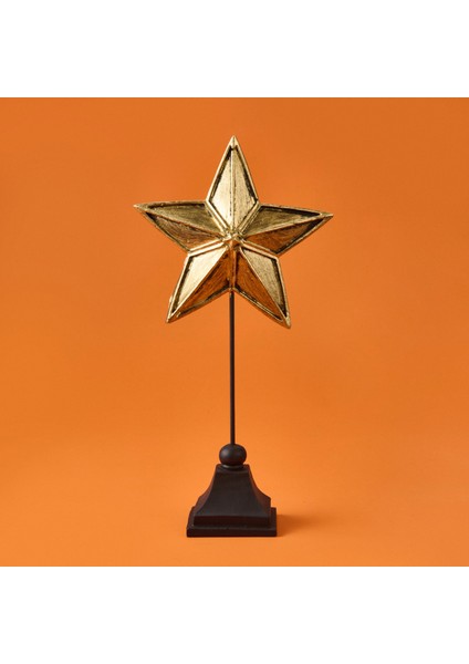 Deco Star Dekor - Siyah / Gold - 33 cm