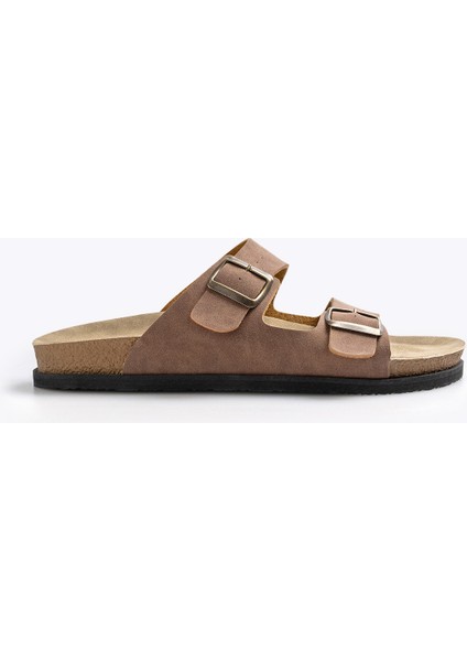 Çift Bantlı Taba Sandalet