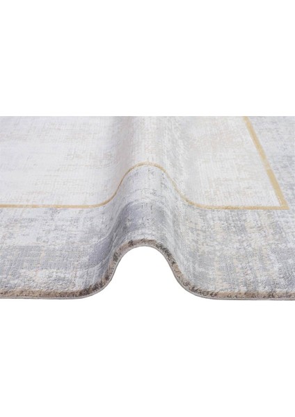 Bambu Iplik Modern Makine Halısı Queen Serisi Kahve QN02 Krem