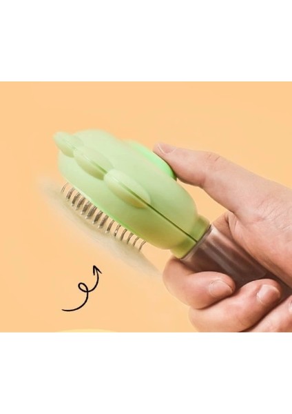 Pratik Basmalı Telli Su Sprey Hazneli Hayvan Fırçası Çift 2in 1