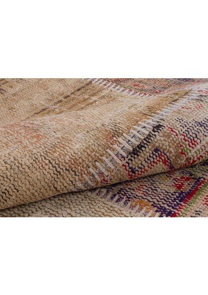 Modern El Dokuma Patchwork Halı Vintage Detaylı ÖLÇÜ;120 x 180 modelleri