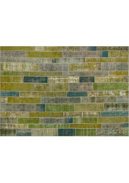 Patchwork Sbt Green 8.75M2 El Dokuma Halı