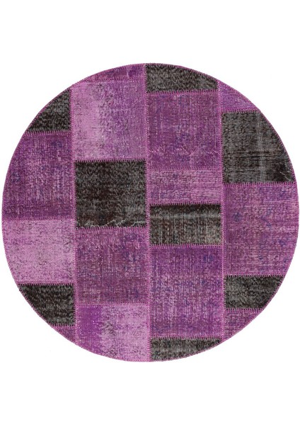 Modern El Dokuma Patchwork Halı Renkli Ölçü;150 x 150