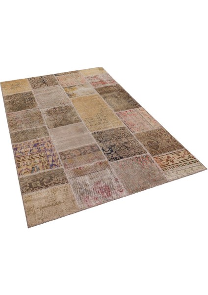 Modern El Dokuma Patchwork Halı Vintage Detaylı ÖLÇÜ;160 x 230 fırsatları