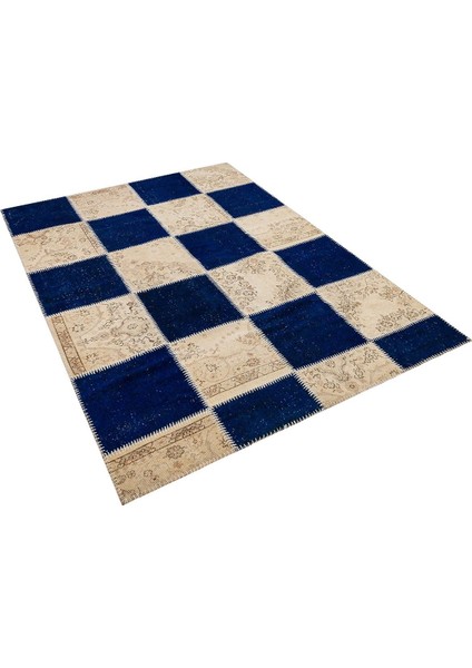 Modern El Dokuma Patchwork Halı Bej ÖLÇÜ;170 x 240