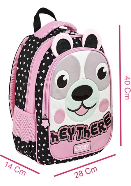 2 Bölmeli Hey There Okul Sırt Çantası Siyah (MU-9091) fiyatları