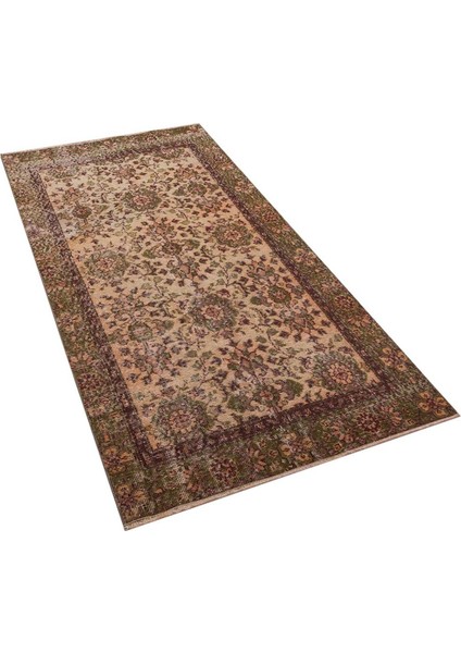El Dokuma %100 Yün Türk Vintage Halı Yerli Üretim ÖLÇÜ;102X205 fırsatları