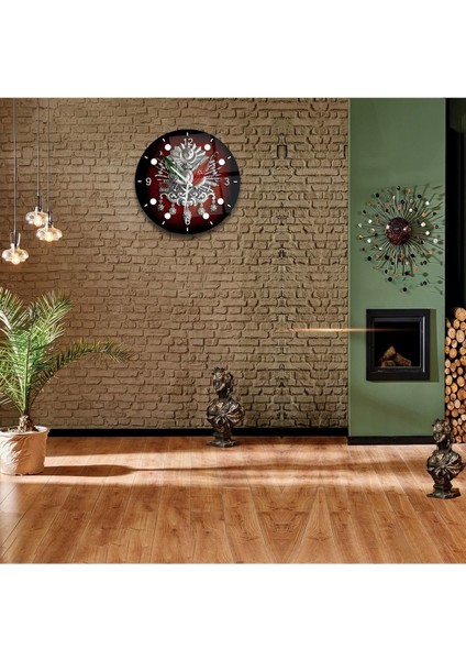 Osmanlı Arması Cam Saat - 40 cm modelleri