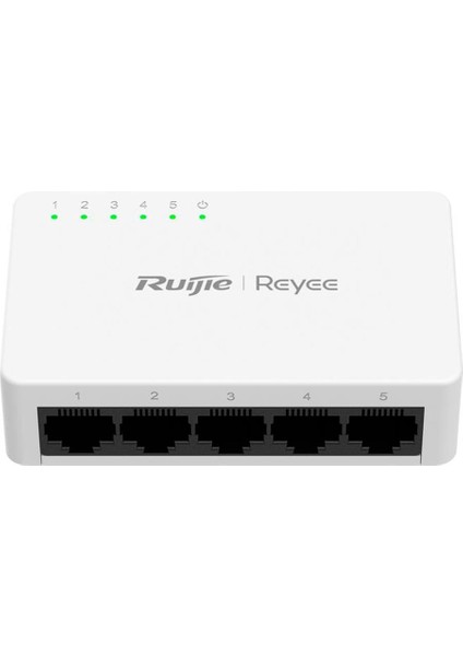 RG-ES05G-L 5 Portlu, 10/100/1000 Gigabit, Tak Çalıştır Switch, Plastik Kasa